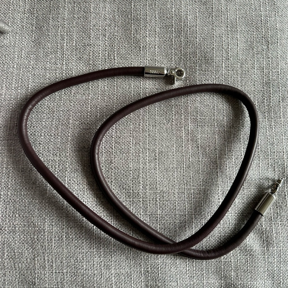 Ganni Pink and Brown Knotted Handle Shoulder Bag - Picture 9 of 16
